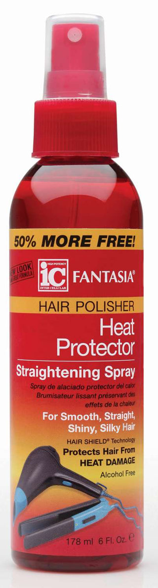 Fantasia Hair Polisher Heat Protector Straightening Spray 6 Fl Oz