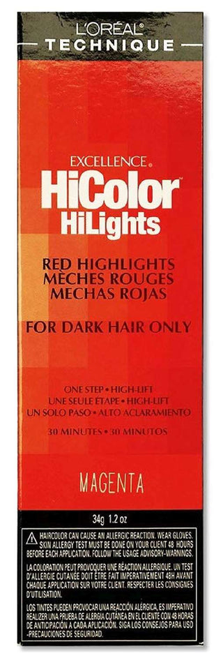 Loreal Technique Excellence HiColor HiLights Red Highlights Magenta 1.2 Oz