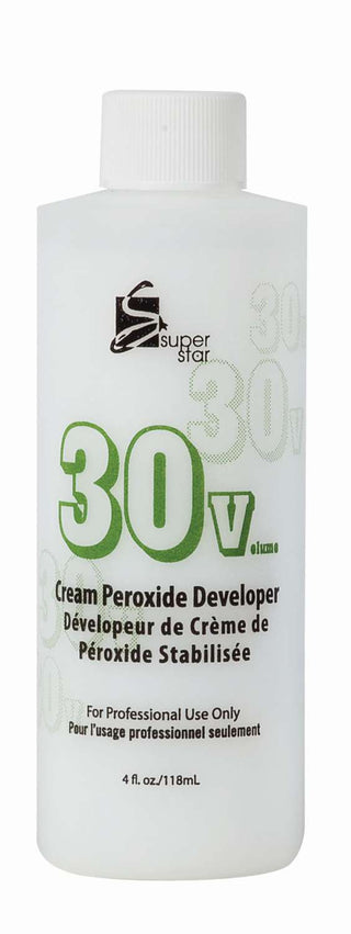 Super Star 30 Volumes Cream Peroxide Developer 4 Fl Oz