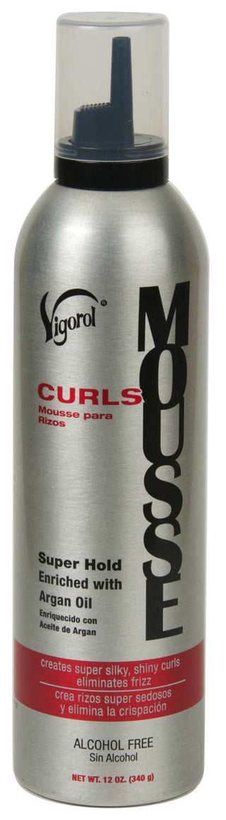 Vigorol Curls Mousse Super Hold With Argan Oil 12 Oz