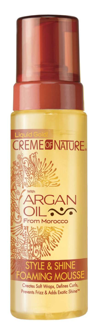 Creme Of Nature Style & Shine Foaming Mousse with Argan Oil 7 Fl Oz